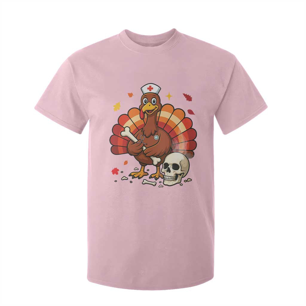 Funny Thanksgiving Nurse Turkey T Shirt For Kid Fall RN TS14 Light Pink Print Your Wear