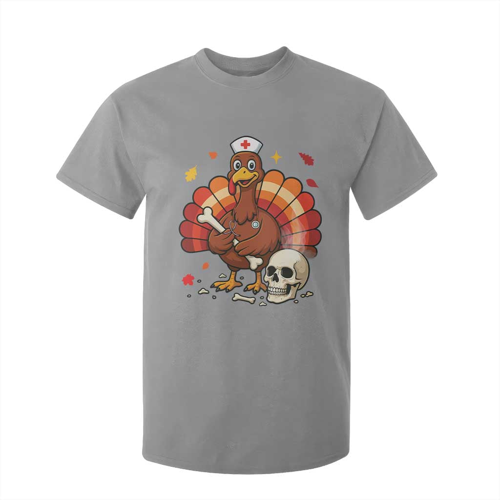 Funny Thanksgiving Nurse Turkey T Shirt For Kid Fall RN TS14 Sport Gray Print Your Wear