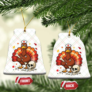 Funny Thanksgiving Nurse Turkey Ceramic Ornament Fall RN - Print Your Wear