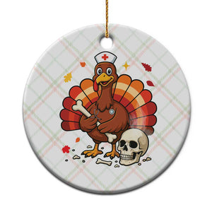 Funny Thanksgiving Nurse Turkey Ceramic Ornament Fall RN - Print Your Wear