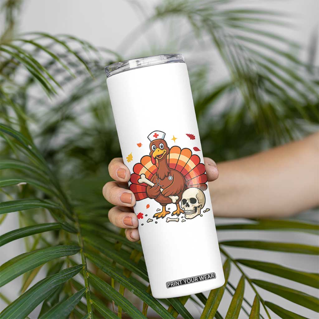 Funny Thanksgiving Nurse Turkey Skinny Tumbler Fall RN TS14 Print Your Wear