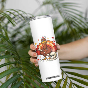 Funny Thanksgiving Nurse Turkey Skinny Tumbler Fall RN TS14 Print Your Wear