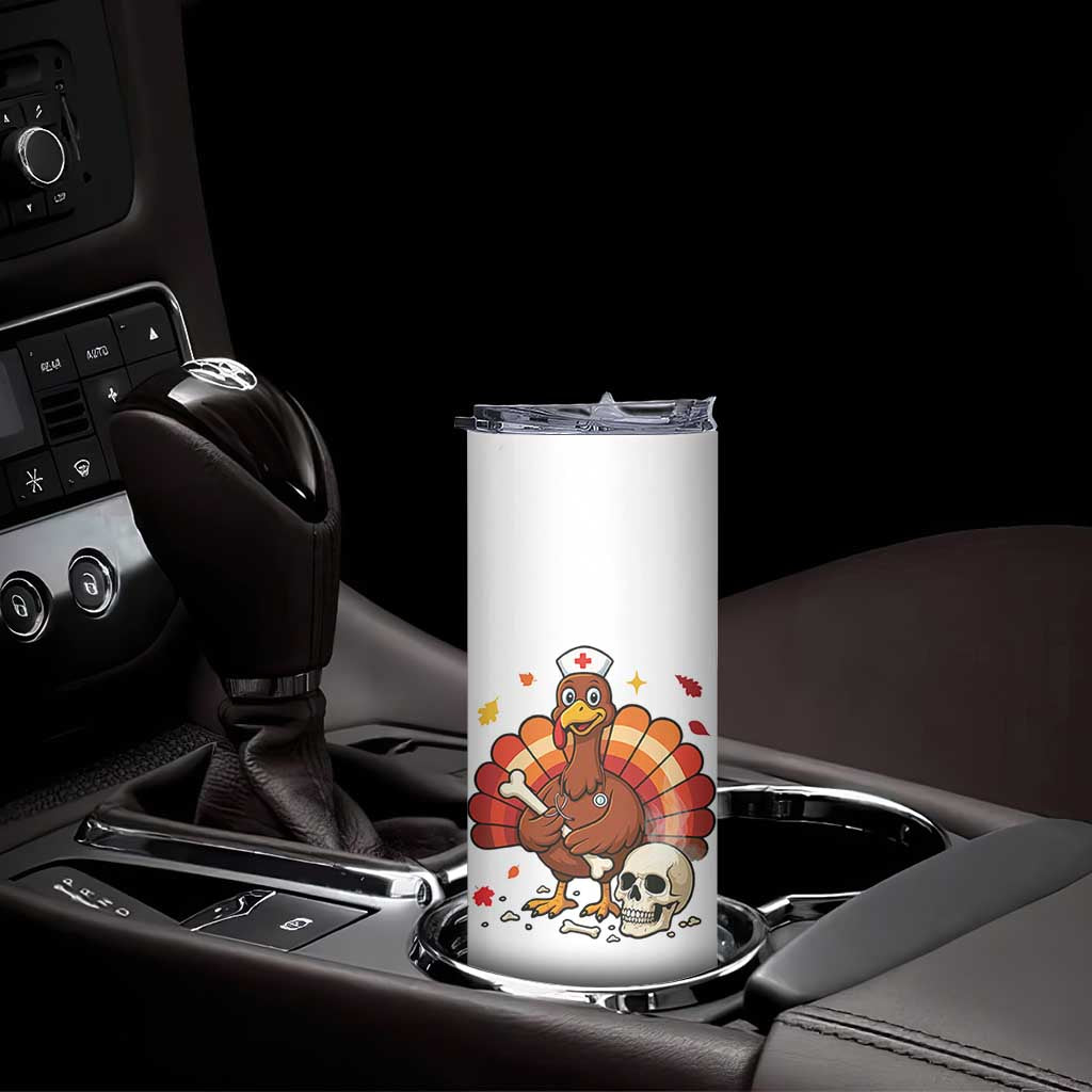 Funny Thanksgiving Nurse Turkey Skinny Tumbler Fall RN TS14 Print Your Wear