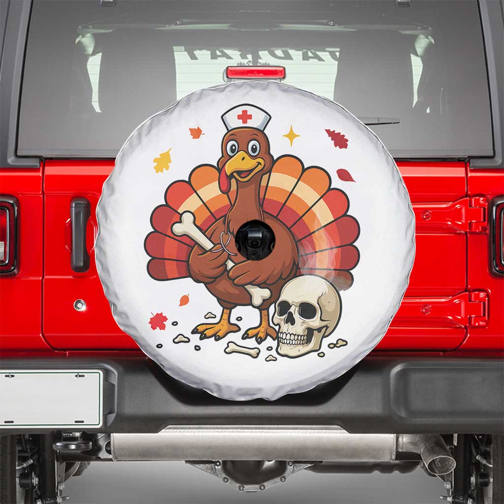 Funny Thanksgiving Nurse Turkey Spare Tire Cover Fall RN TS14 White Print Your Wear