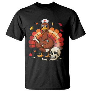 Funny Thanksgiving Nurse Turkey T Shirt Fall RN - Print Your Wear