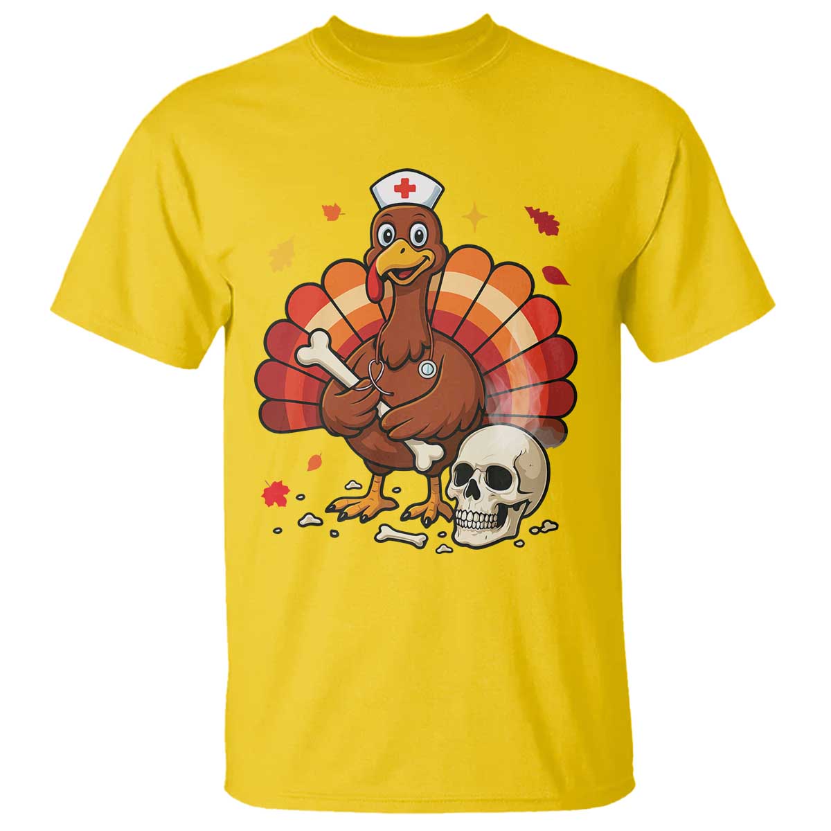Funny Thanksgiving Nurse Turkey T Shirt Fall RN - Print Your Wear