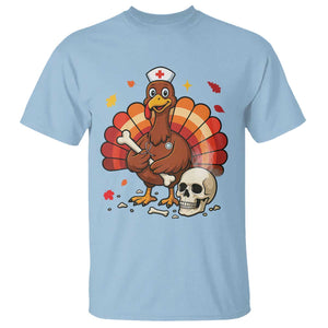 Funny Thanksgiving Nurse Turkey T Shirt Fall RN - Print Your Wear