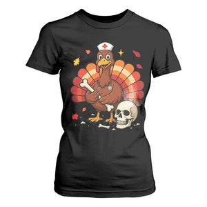 Funny Thanksgiving Nurse Turkey T Shirt For Women Fall RN TS14 Black Print Your Wear