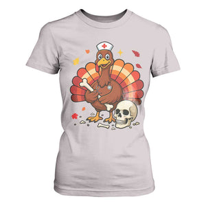 Funny Thanksgiving Nurse Turkey T Shirt For Women Fall RN TS14 Ice Gray Print Your Wear
