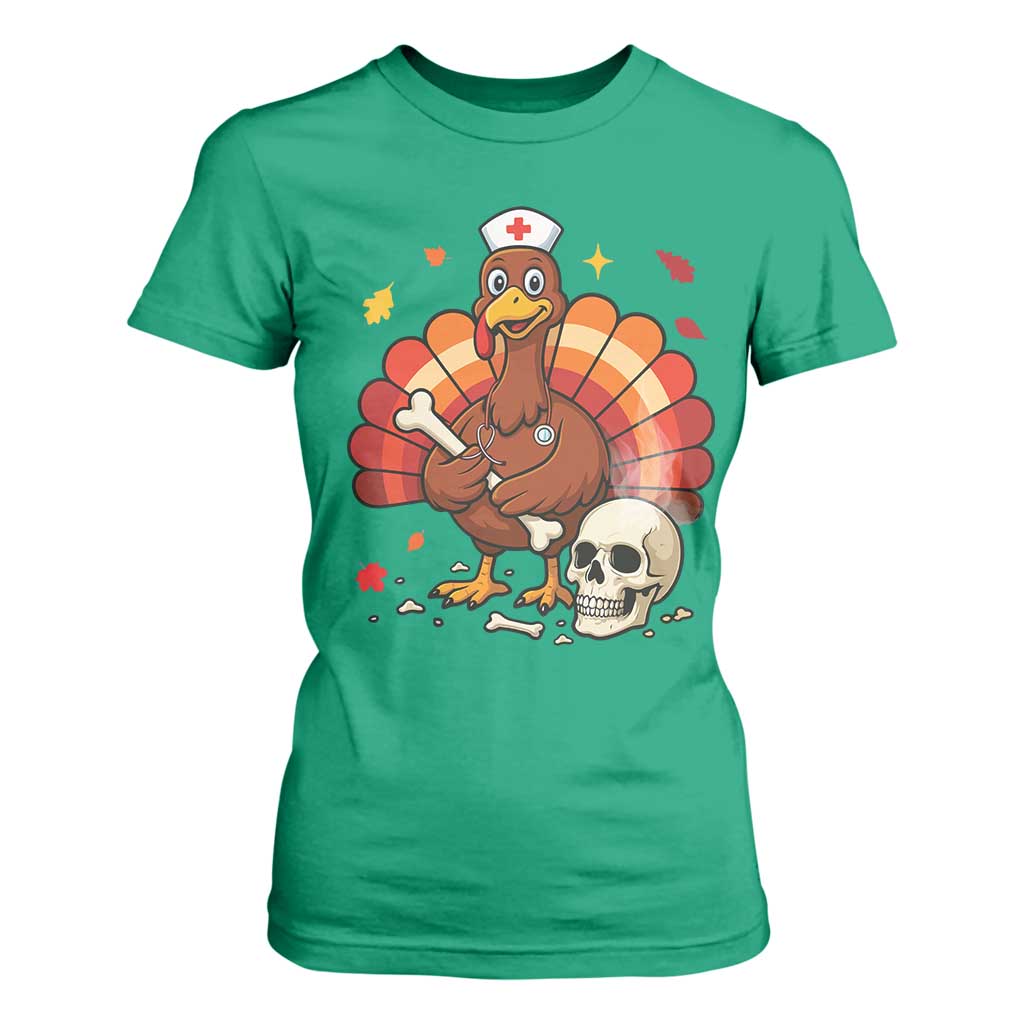 Funny Thanksgiving Nurse Turkey T Shirt For Women Fall RN TS14 Irish Green Print Your Wear