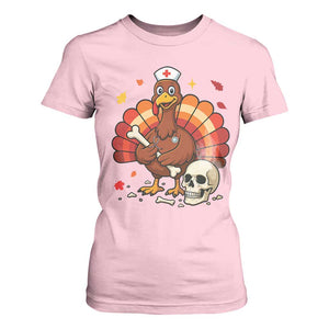 Funny Thanksgiving Nurse Turkey T Shirt For Women Fall RN TS14 Light Pink Print Your Wear