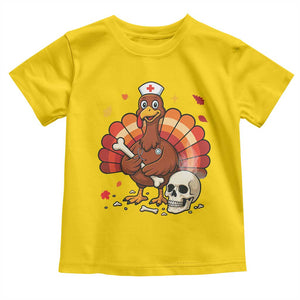 Funny Thanksgiving Nurse Turkey Toddler T Shirt Fall RN - Print Your Wear