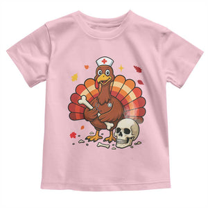 Funny Thanksgiving Nurse Turkey Toddler T Shirt Fall RN TS14 Light Pink Print Your Wear