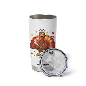 Funny Thanksgiving Nurse Turkey Tumbler Cup Fall RN TS14 Print Your Wear