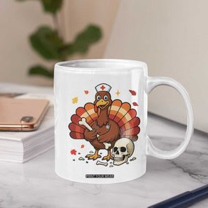 Funny Thanksgiving Nurse Turkey Coffee Mug Fall RN TS14 Print Your Wear