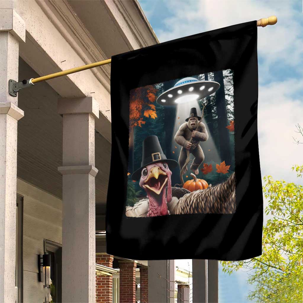 Thanksgiving Funny Bigfoot Turkey Selfie Garden Flag TS14 Print Your Wear