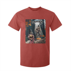 Thanksgiving Funny Bigfoot Turkey Selfie T Shirt For Kid TS14 Red Print Your Wear