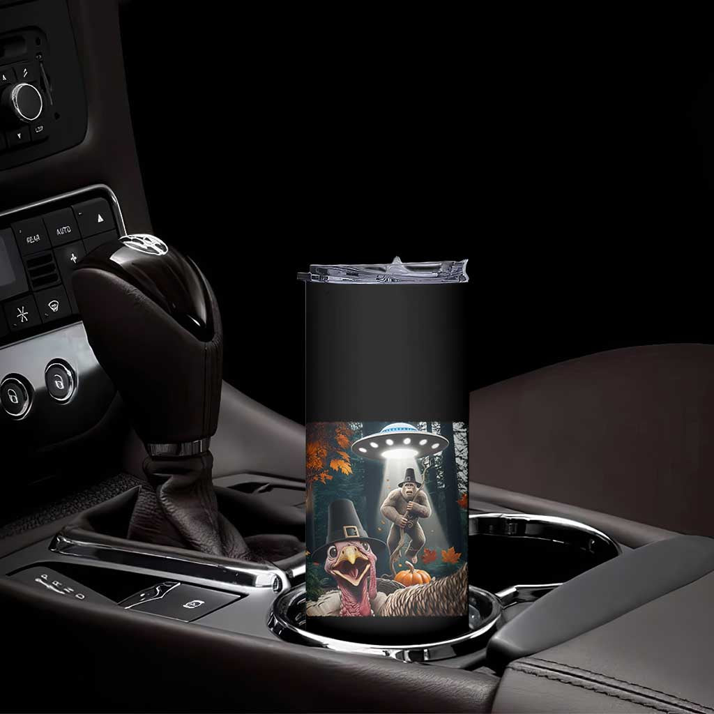 Thanksgiving Funny Bigfoot Turkey Selfie Skinny Tumbler TS14 Print Your Wear