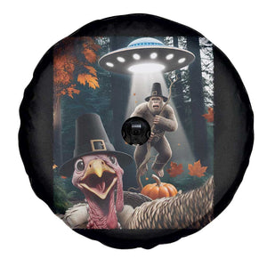 Thanksgiving Funny Bigfoot Turkey Selfie Spare Tire Cover TS14 Print Your Wear