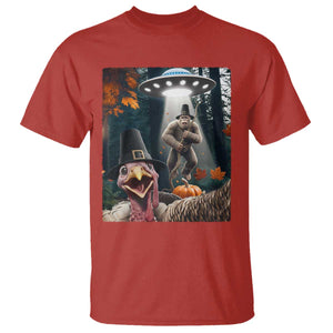 Thanksgiving Funny Bigfoot Turkey Selfie T Shirt TS14 Red Print Your Wear