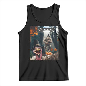 Thanksgiving Funny Bigfoot Turkey Selfie Tank Top TS14 Black Print Your Wear