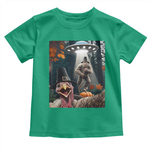 Thanksgiving Funny Bigfoot Turkey Selfie Toddler T Shirt TS14 Irish Green Print Your Wear