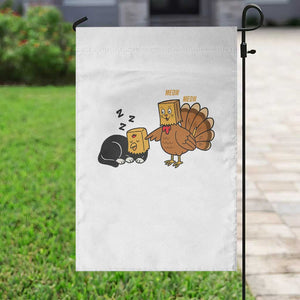 Funny Thanksgiving Garden Flag Turkey Fake Cat Meow TS14 Print Your Wear