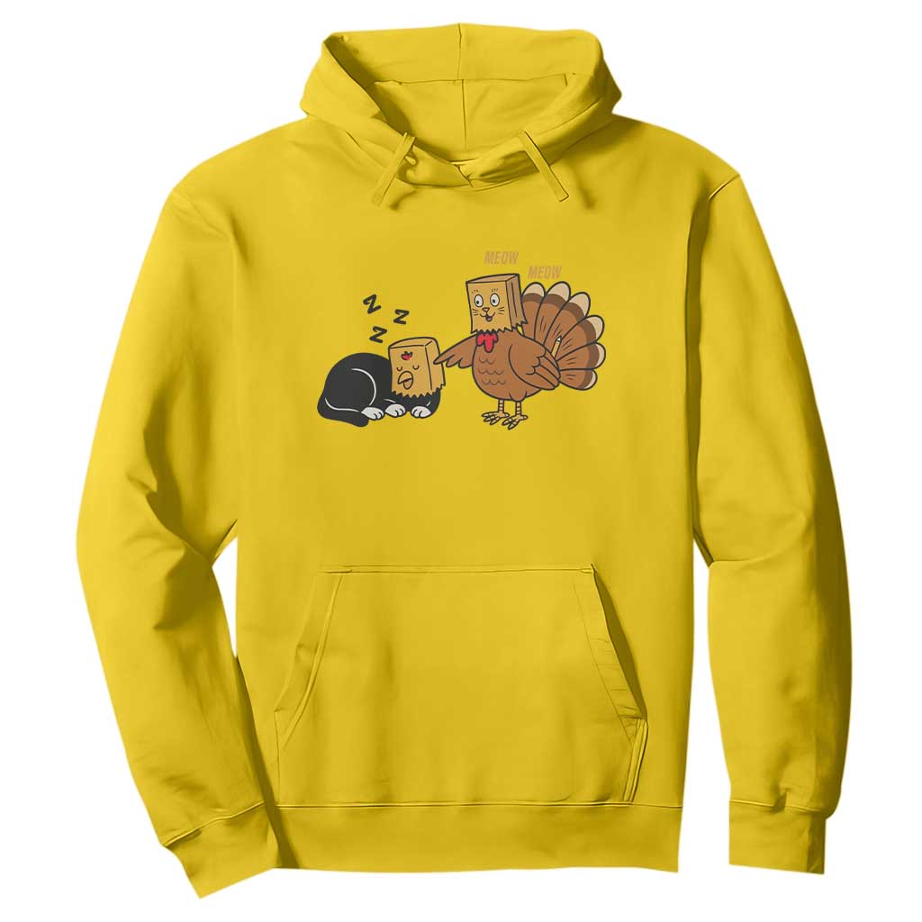 Funny Thanksgiving Hoodie Turkey Fake Cat Meow TS14 Daisy Print Your Wear