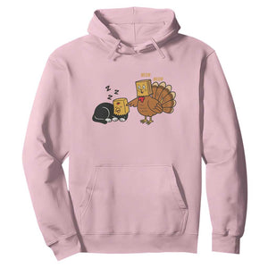 Funny Thanksgiving Hoodie Turkey Fake Cat Meow TS14 Light Pink Print Your Wear