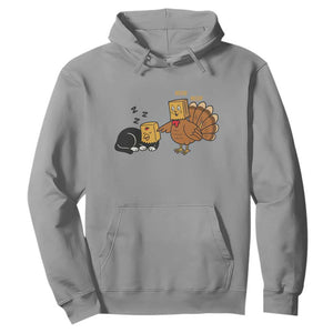 Funny Thanksgiving Hoodie Turkey Fake Cat Meow TS14 Sport Gray Print Your Wear