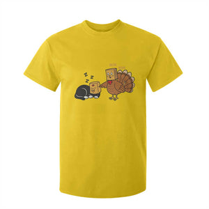 Funny Thanksgiving T Shirt For Kid Turkey Fake Cat Meow TS14 Daisy Print Your Wear
