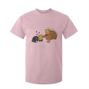 Funny Thanksgiving T Shirt For Kid Turkey Fake Cat Meow TS14 Light Pink Print Your Wear