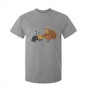 Funny Thanksgiving T Shirt For Kid Turkey Fake Cat Meow TS14 Sport Gray Print Your Wear