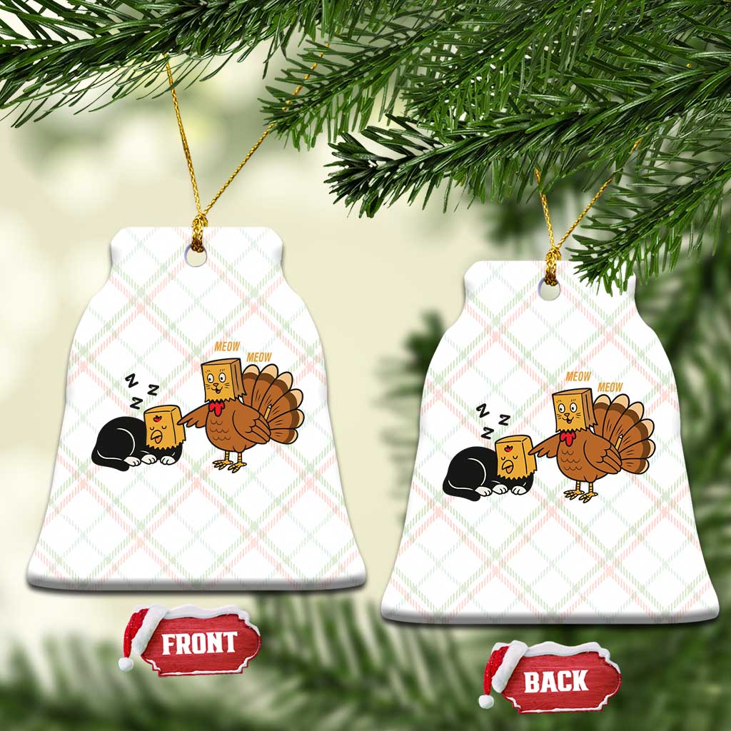 Funny Thanksgiving Ceramic Ornament Turkey Fake Cat Meow TS14 Print Your Wear