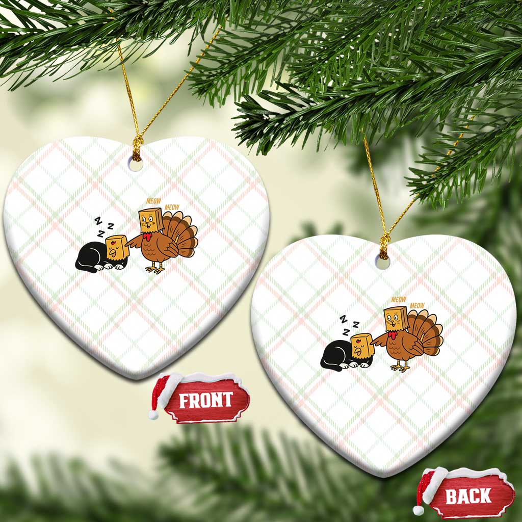 Funny Thanksgiving Ceramic Ornament Turkey Fake Cat Meow TS14 Print Your Wear