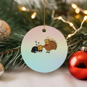 Funny Thanksgiving Ceramic Ornament Turkey Fake Cat Meow TS14 1pc Pastel Print Your Wear