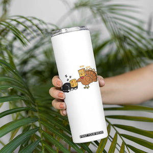 Funny Thanksgiving Skinny Tumbler Turkey Fake Cat Meow TS14 Print Your Wear