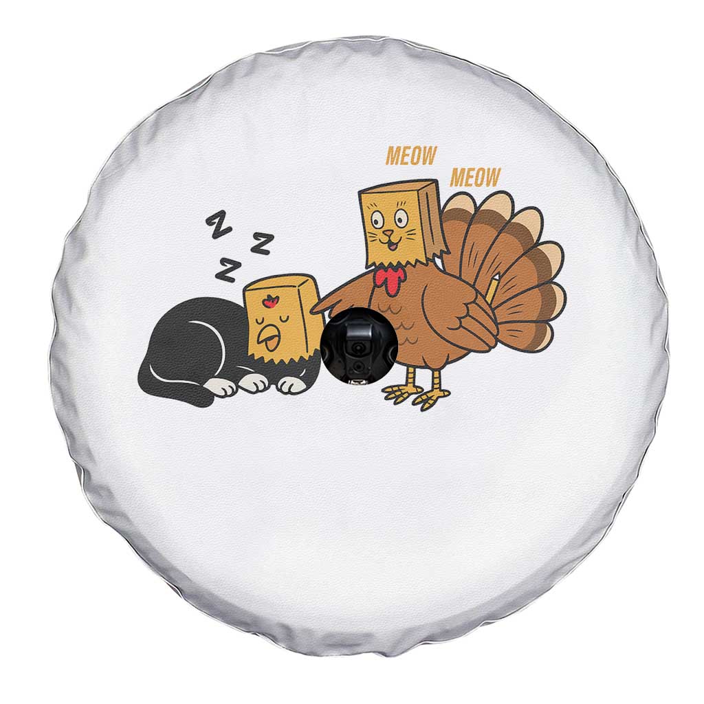 Funny Thanksgiving Spare Tire Cover Turkey Fake Cat Meow TS14 Print Your Wear