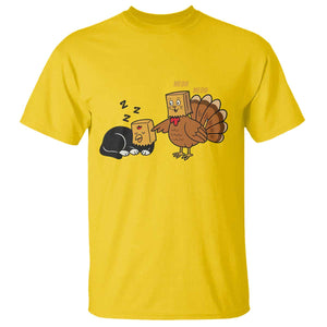 Funny Thanksgiving T Shirt Turkey Fake Cat Meow TS14 Daisy Print Your Wear