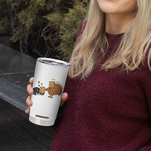 Funny Thanksgiving Tumbler Cup Turkey Fake Cat Meow TS14 Print Your Wear