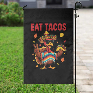 Funny Turkey Thanksgiving Garden Flag Eat Tacos TS14 Print Your Wear