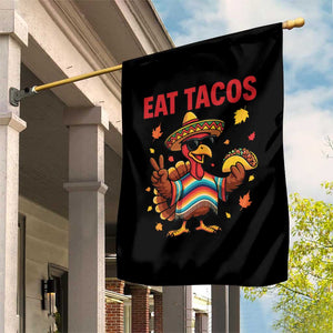 Funny Turkey Thanksgiving Garden Flag Eat Tacos TS14 Print Your Wear