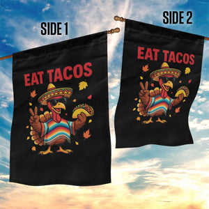 Funny Turkey Thanksgiving Garden Flag Eat Tacos TS14 Print Your Wear