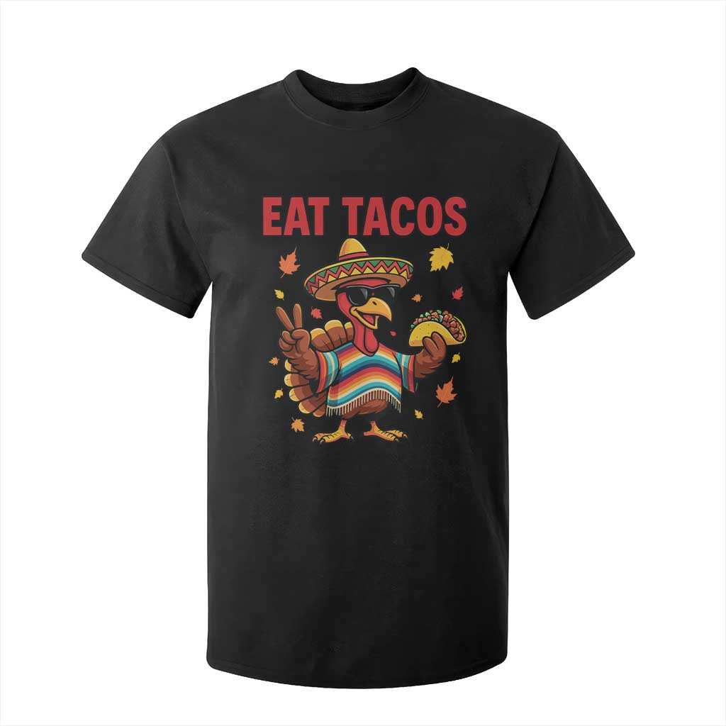 Funny Turkey Thanksgiving T Shirt For Kid Eat Tacos TS14 Black Print Your Wear