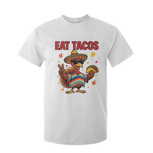 Funny Turkey Thanksgiving T Shirt For Kid Eat Tacos TS14 White Print Your Wear