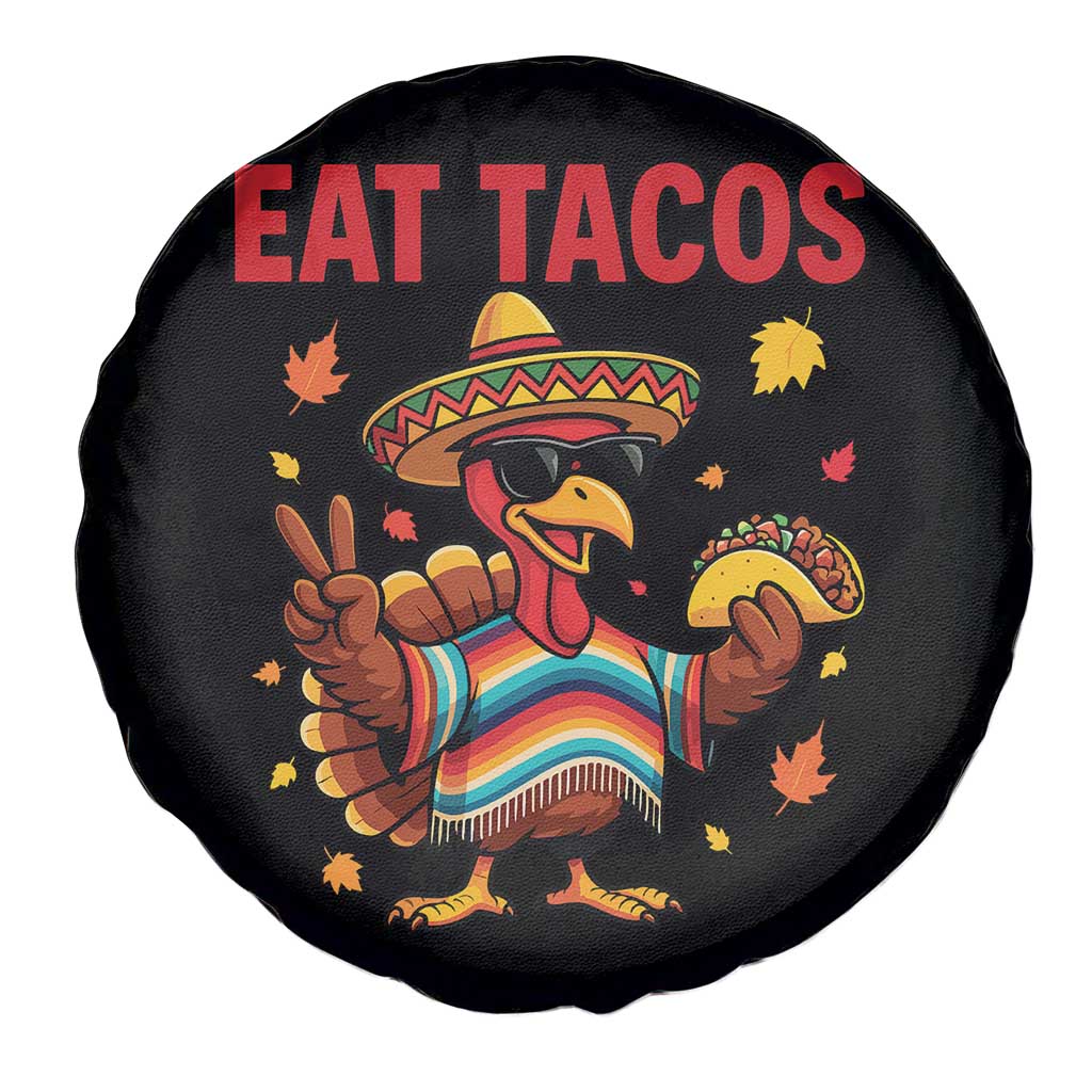 Funny Turkey Thanksgiving Spare Tire Cover Eat Tacos TS14 Print Your Wear
