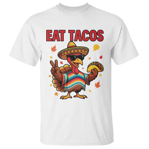 Funny Turkey Thanksgiving T Shirt Eat Tacos TS14 White Print Your Wear