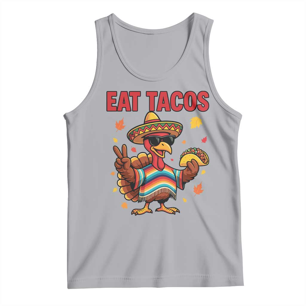 Funny Turkey Thanksgiving Tank Top Eat Tacos TS14 Athletic Heather Print Your Wear