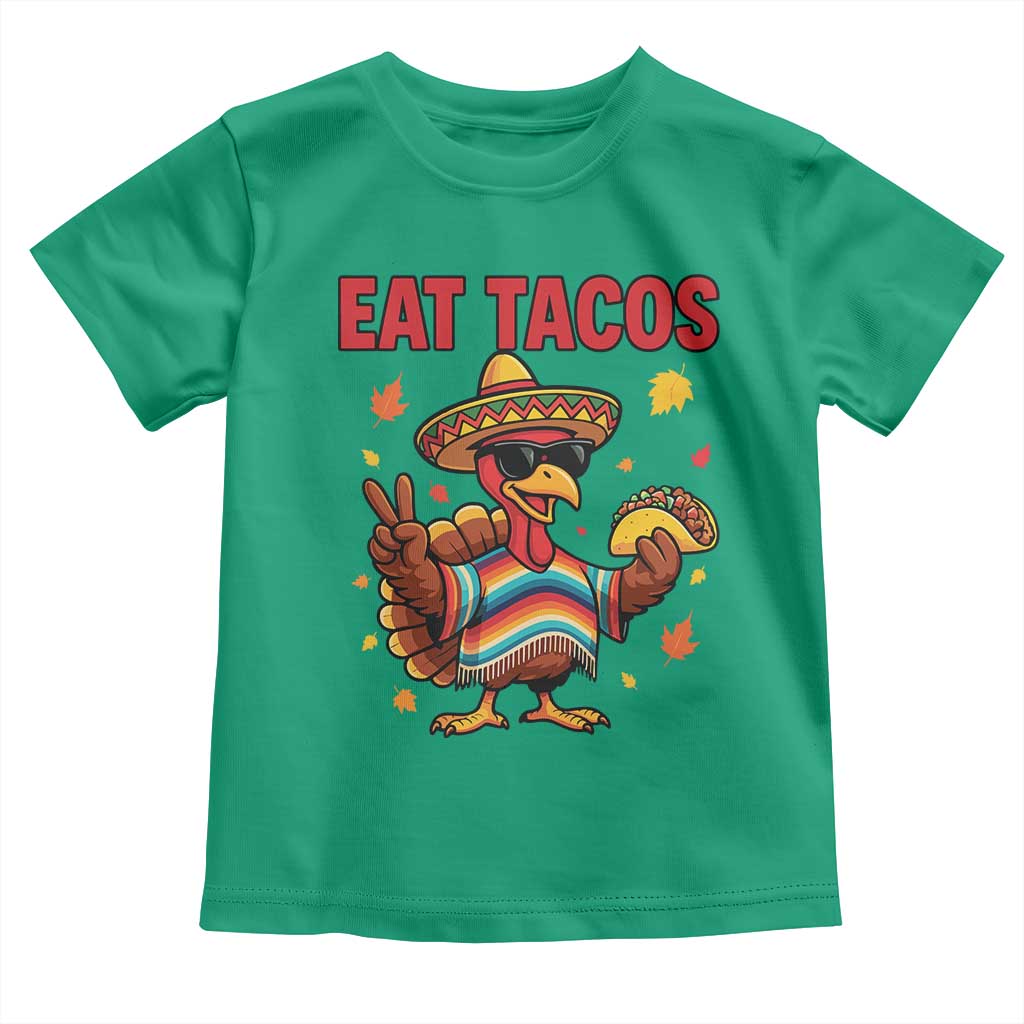 Funny Turkey Thanksgiving Toddler T Shirt Eat Tacos TS14 Irish Green Print Your Wear