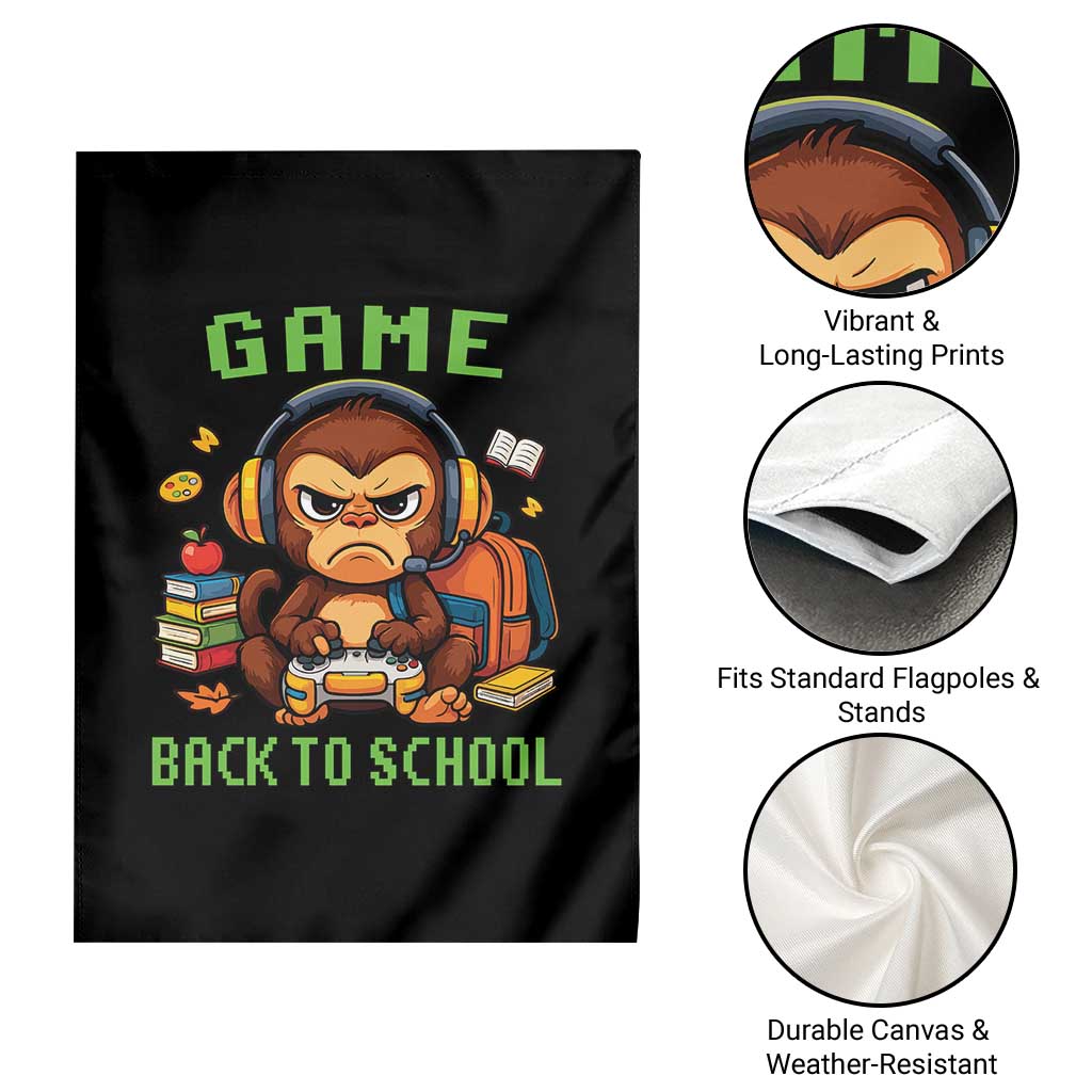 Funny Video Game Garden Flag Cute Monkey Back To School TS14 Print Your Wear